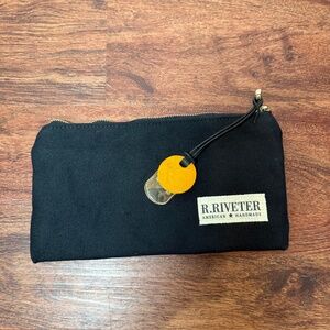 NWOT R. Riveter Lucy Signature Canvas Pouch